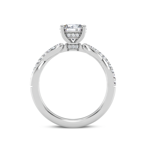 14K Twist Diamond Engagement Ring Setting Image 3 Kiefer Jewelers Lutz, FL