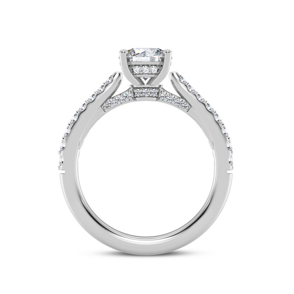 14K Hidden Halo Engagement Ring Setting Image 3 Kiefer Jewelers Lutz, FL