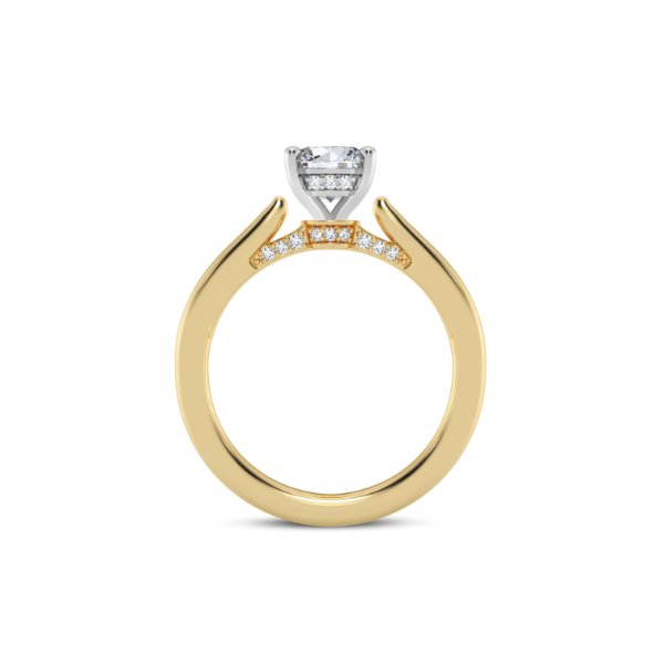 14K Two-Tone Hidden Halo Engagement Ring Setting Image 3 Kiefer Jewelers Lutz, FL