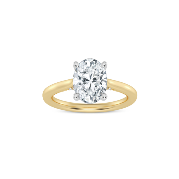 14K Two-Tone Hidden Halo Engagement Ring Setting Kiefer Jewelers Lutz, FL