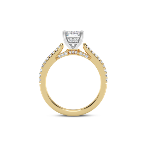 14K Two-Tone Hidden Halo Engagement Ring Setting Image 3 Kiefer Jewelers Lutz, FL