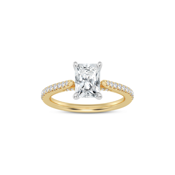 14K Two-Tone Hidden Halo Engagement Ring Setting Kiefer Jewelers Lutz, FL