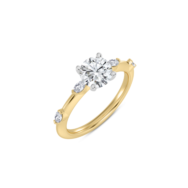 14KY Marquise Station Engagement Ring Setting Image 2 Kiefer Jewelers Lutz, FL