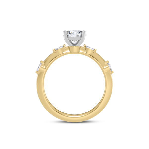 14KY Marquise Station Engagement Ring Setting Image 3 Kiefer Jewelers Lutz, FL