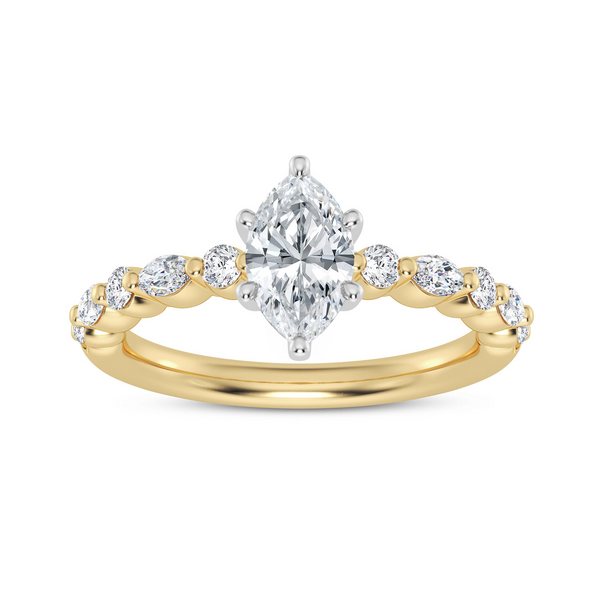 14K Diamond Shared Prong Engagement Ring Setting Kiefer Jewelers Lutz, FL