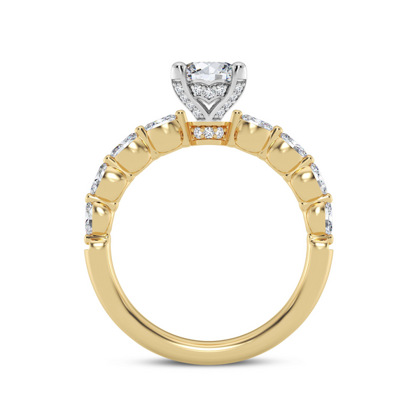 14K Oval & Marquise Shapred Prong Engagement Ring Setting Image 3 Kiefer Jewelers Lutz, FL