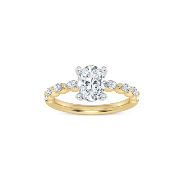 14K Oval & Marquise Shapred Prong Engagement Ring Setting Kiefer Jewelers Lutz, FL