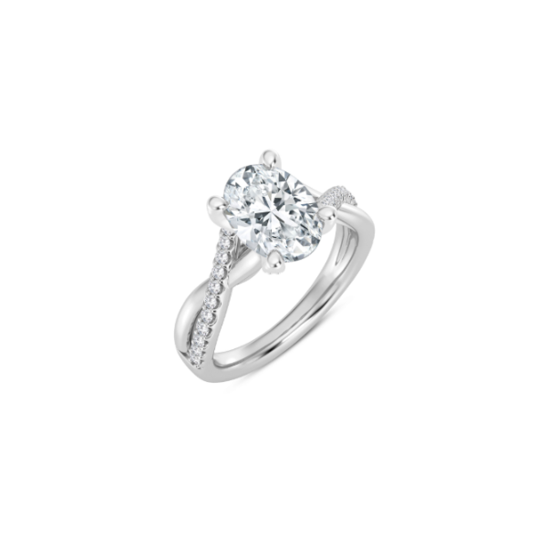 14KW Twist Engagement Ring Setting Image 2 Kiefer Jewelers Lutz, FL
