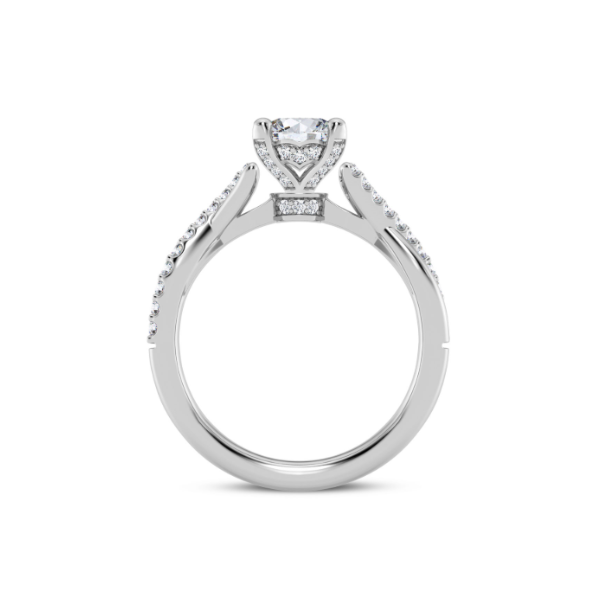 14KW Twist Engagement Ring Setting Image 3 Kiefer Jewelers Lutz, FL