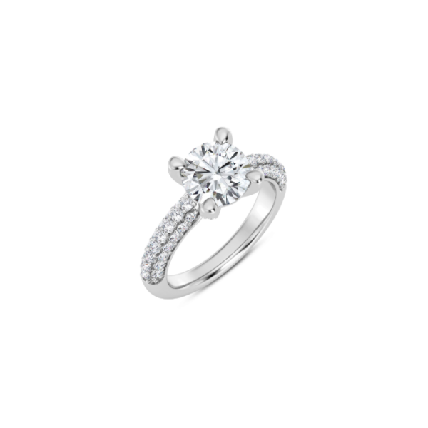 14K Pave Diamond Engagement Ring Setting Image 2 Kiefer Jewelers Lutz, FL