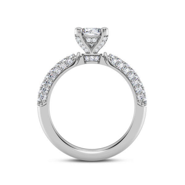 14K Pave Diamond Engagement Ring Setting Image 3 Kiefer Jewelers Lutz, FL