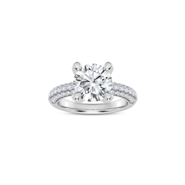 14K Pave Diamond Engagement Ring Setting Kiefer Jewelers Lutz, FL