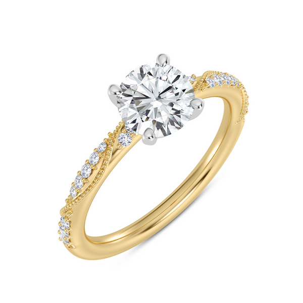 14K Diamond Twist Engagement Ring Setting Image 2 Kiefer Jewelers Lutz, FL