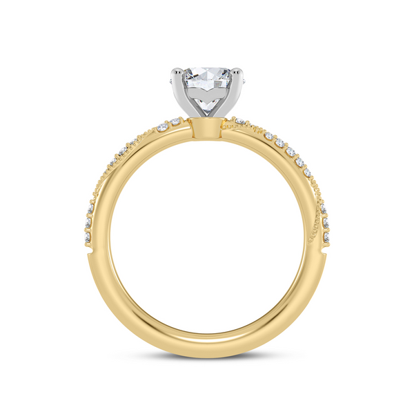 14K Diamond Twist Engagement Ring Setting Image 3 Kiefer Jewelers Lutz, FL