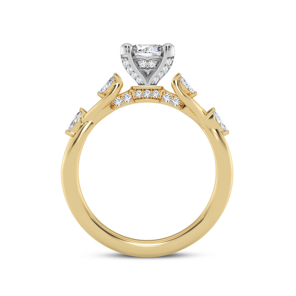 14K Marquise Twist Engagement Ring Setting Image 3 Kiefer Jewelers Lutz, FL