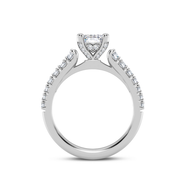 14K Cathedral Graduated Diamond Engagement Ring Setting Image 3 Kiefer Jewelers Lutz, FL