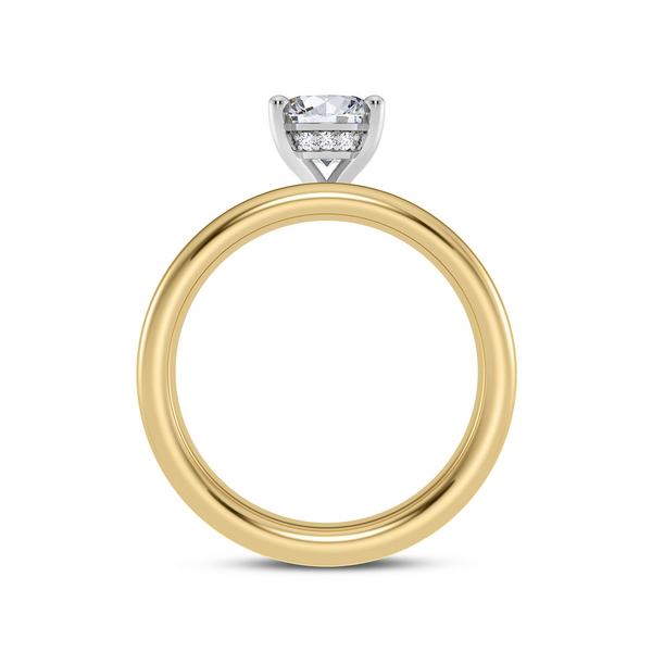 14K Cigar Band Engagement Ring Setting Image 3 Kiefer Jewelers Lutz, FL