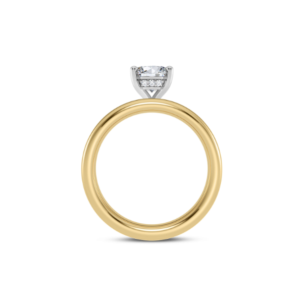 14K Cigar Band Engagement Ring Setting Image 3 Kiefer Jewelers Lutz, FL