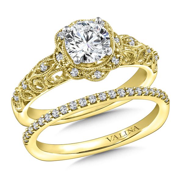 14KY Diamond Vintage Inspired Engagement Ring Semi-Mounting Image 3 Kiefer Jewelers Lutz, FL