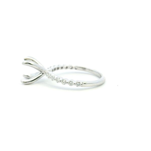 14KW Shared Prong Diamond Semi-Mounting Engagement Ring Image 4 Kiefer Jewelers Lutz, FL