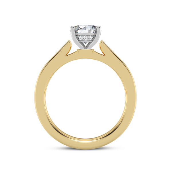 14K Baguette & Round Diamond Engagement Ring Setting Image 3 Kiefer Jewelers Lutz, FL