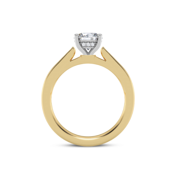 14K Baguette & Round Diamond Engagement Ring Setting Image 3 Kiefer Jewelers Lutz, FL