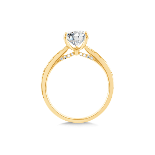 14KY Diamond Semi-Mount with Milgrain Detail by Valina Image 2 Kiefer Jewelers Lutz, FL