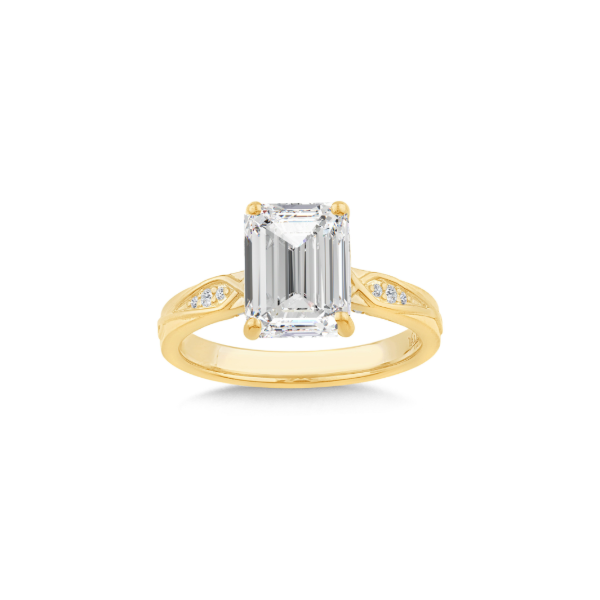 14KY Diamond Semi-Mount with Milgrain Detail by Valina Kiefer Jewelers Lutz, FL