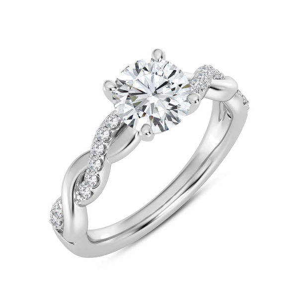 14K Diamond Twist Engagement Ring Setting Image 2 Kiefer Jewelers Lutz, FL