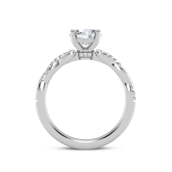 14K Diamond Twist Engagement Ring Setting Image 3 Kiefer Jewelers Lutz, FL