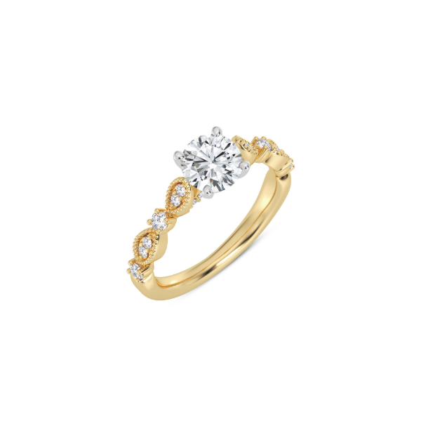 14KYW Vintage Style Engagement Ring Setting Image 2 Kiefer Jewelers Lutz, FL