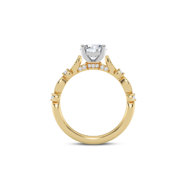 14KYW Vintage Style Engagement Ring Setting Image 3 Kiefer Jewelers Lutz, FL