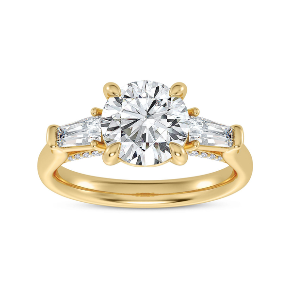14KY Bagette Diamond Engagment Ring Setting Image 2 Kiefer Jewelers Lutz, FL
