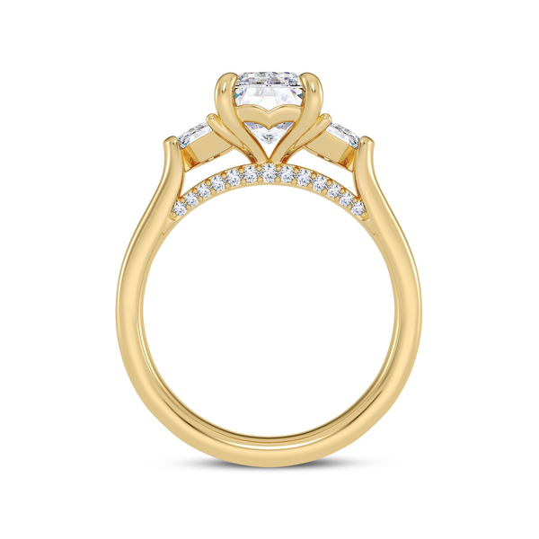 14KY Sheild Sides Engagement Ring Setting Image 3 Kiefer Jewelers Lutz, FL