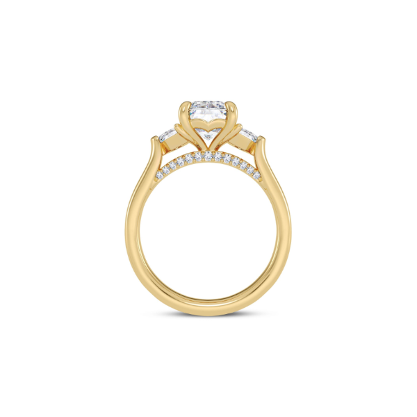 14KY Sheild Sides Engagement Ring Setting Image 3 Kiefer Jewelers Lutz, FL