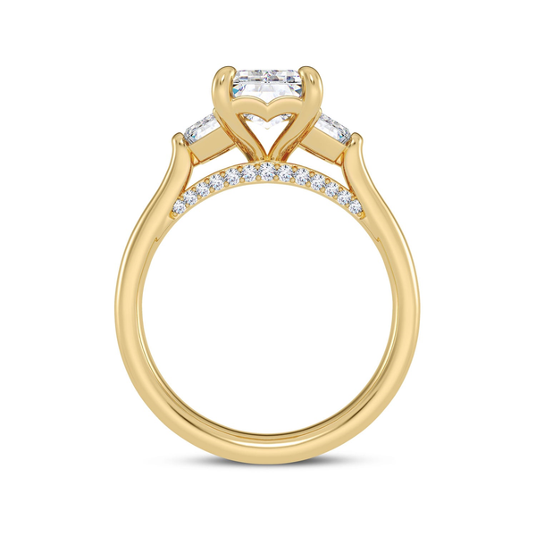 14K Trapezoid Sides Engagement Ring Setting Image 3 Kiefer Jewelers Lutz, FL