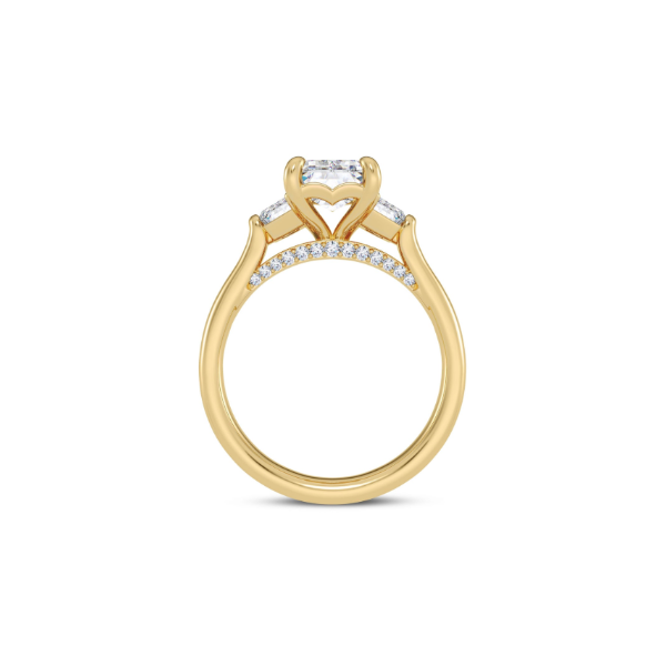 14K Trapezoid Sides Engagement Ring Setting Image 3 Kiefer Jewelers Lutz, FL