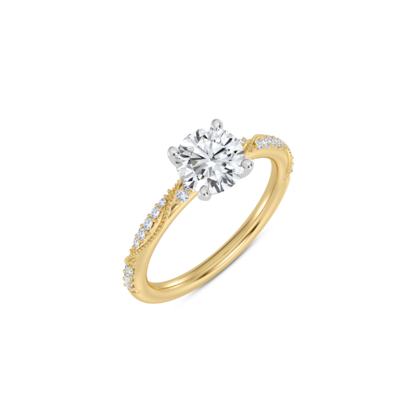 14K Milgrain Twist Diamond Band Image 2 Kiefer Jewelers Lutz, FL
