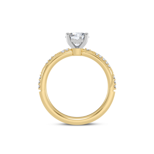 14K Milgrain Twist Diamond Band Image 3 Kiefer Jewelers Lutz, FL