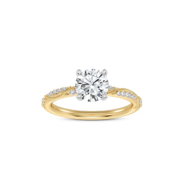 14K Milgrain Twist Diamond Band Kiefer Jewelers Lutz, FL