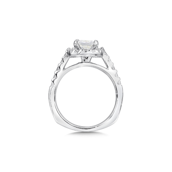 14KW 0.49CTW Diamond Halo Semi-Mounting Engagement Ring Image 2 Kiefer Jewelers Lutz, FL