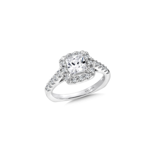 14KW 0.49CTW Diamond Halo Semi-Mounting Engagement Ring Kiefer Jewelers Lutz, FL