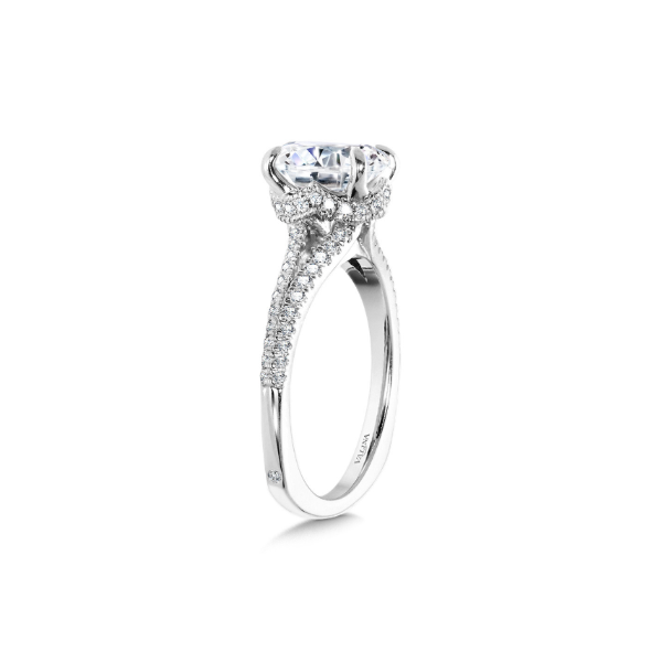 14KW 0.33CTW Diamond Spit Shank Semi-Mount Engagement Ring Image 3 Kiefer Jewelers Lutz, FL
