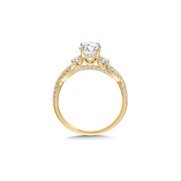 14KY 0.50CTW Diamond Infinity Twist Semi-Mount Engagement Ring Image 2 Kiefer Jewelers Lutz, FL