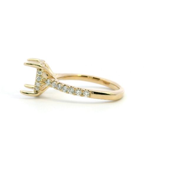 14KY 0.50CTW Diamond Hidden Halo Semi-Mounting Engagement Ring Image 4 Kiefer Jewelers Lutz, FL