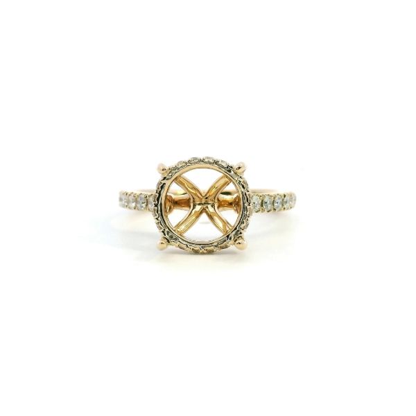14KY 0.50CTW Diamond Hidden Halo Semi-Mounting Engagement Ring Kiefer Jewelers Lutz, FL