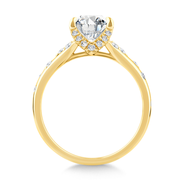 14KY 0.20CTW Diamond Stardust Semi-Mounting Engagement Ring Image 2 Kiefer Jewelers Lutz, FL