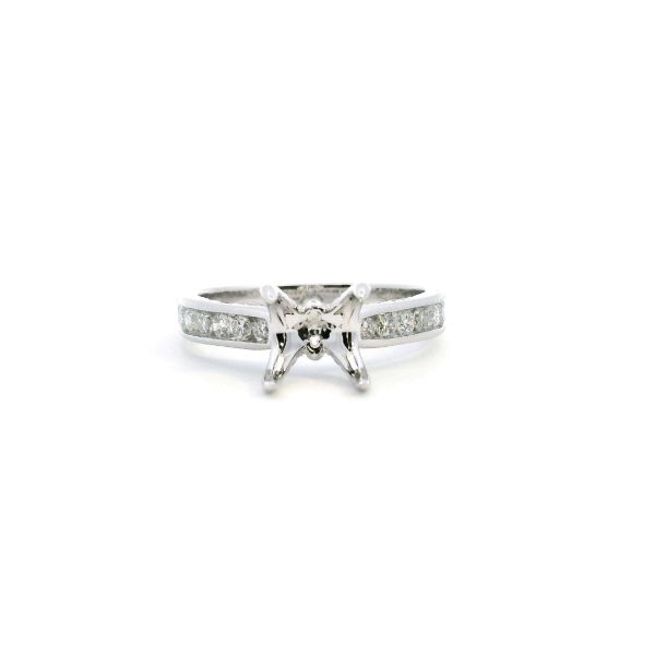 14KW 0.63CTW Diamond Channel Set Semi-Mounting Engagement Ring Kiefer Jewelers Lutz, FL