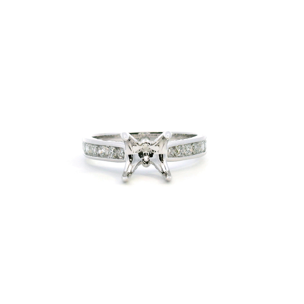 14KW 0.63CTW Diamond Channel Set Semi-Mounting Engagement Ring Kiefer Jewelers Lutz, FL