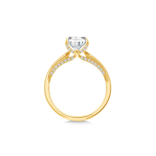 14KY 0.16CTW Diamond Hidden Accent Semi-Mounting Engagemen Ring Image 2 Kiefer Jewelers Lutz, FL